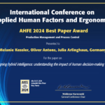 Best Paper Award @ AHFE 2024 Conference